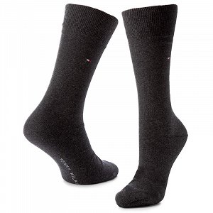 Tommy Hilfiger Σετ 2 Ζευγάρια Ανδρικές Κάλτσες 371111 030 Anthracite Melange