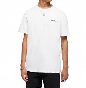 Timberland Ανδρικό T-Shirt Small Linear Logo TB0A5QQT1001 Λευκό