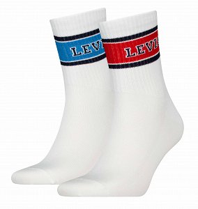 Levi's® Σετ 2 Ζευγάρια Short Sock Κάλτσες 701229565 002 Λευκό