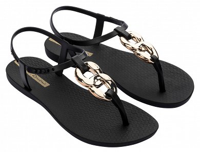Ipanema Γυναικείο Πέδιλο Class Connect II 83701-BC837 Black/Black/Gold