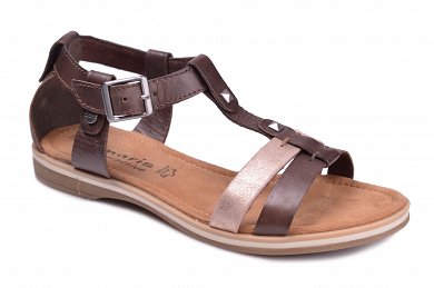 Tamaris Δερμάτινο Flat Πέδιλο 1-28111-22 339  Καφε