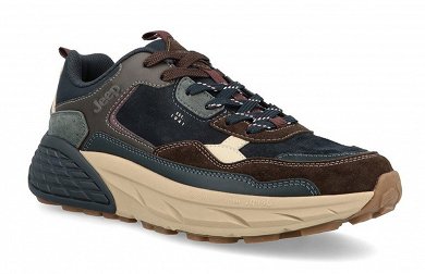 Jeep Ανδρικό Δερμάτινο Sneaker Groove JM62080A 016 Μπλε