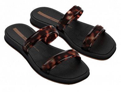 Ipanema Glow Trendy Slide Ad 27421-BR850 Black/Turtle/Brown