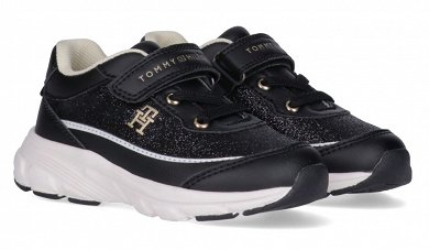 Tommy Hilfiger Παιδικό Sneaker Για Κορίτσια T1A9-35108-1956 Μαύρο