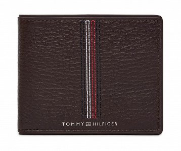 Tommy Hilfiger Ανδρικό Δερμάτινο Πορτοφόλι Th Casual CC And Coin AM0AM12527 GB6 Καφε