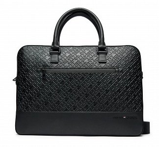 Tommy Hilfiger Monogram Computer Bag AM0AM12675 BDS Μαύρο