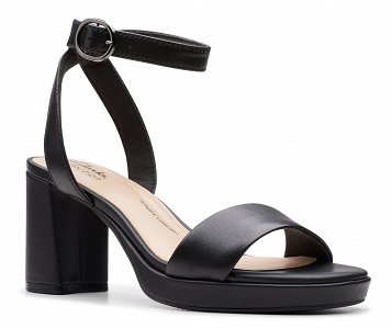 Clarks Δερμάτινο Πέδιλο AmbyrLyn Bay 26177005 Black Leather