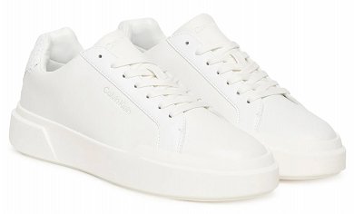 Calvin Klein Γυναικείο Δερμάτινο Sneaker YW0YW02036 0K7 Λευκό