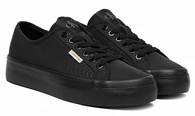 Calvin Klein Γυναικείο Casual Flatform Lace Up Moire YW0YW02012 0GJ Μαύρο