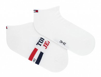 Tommy Hilfiger Σετ 2 Ζευγάρια Κοντές Κάλτσες 701236736 001 Λευκό