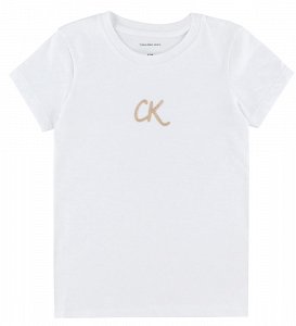 Calvin Klein Παιδικό T-Shirt Για Κορίτσια IG0IG02972 YAF Λευκό