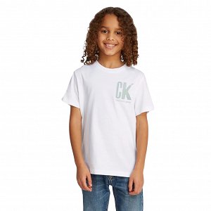 Calvin Klein Παιδικό T-Shirt Για Αγόρια IB0IB02447 YAF Λευκό