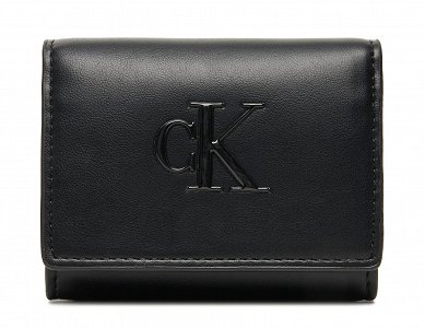 Calvin Klein Μικρό Πορτοφόλι Γυναικείο Bold Ck Medium Bifold LV04F1047G UB1 Μαύρο