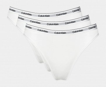 Calvin Klein Underwear Σετ 3 Στρινγκ 000QD5209E 100 Λευκό