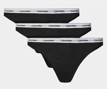 Calvin Klein Underwear Σετ 3 Στρινγκ 000QD5209E UB1 Μαύρο