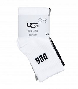 UGG Γυναικείες Κάλτσες Quinlin Logo Quarter 3 Pack 1181412
