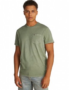 Tommy Hilfiger Ανδρικό T-Shirt Washed Pocket Tee DM0DM20332 MR6 Λαδί