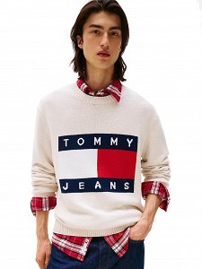 Tommy Hilfiger Ανδρικό πουλόβερ DM0DM22105 AFN Μπεζ