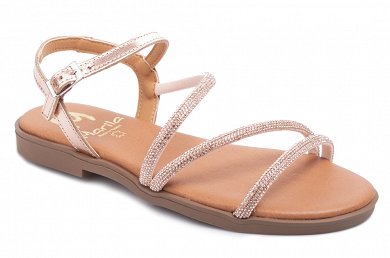 Marila Δερμάτινο Flat Πέδιλο 748-24077-27 Bronze