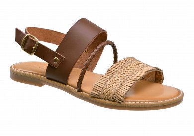 Apostolidis Shoes Sandals 946 Μπεζ/Καφε