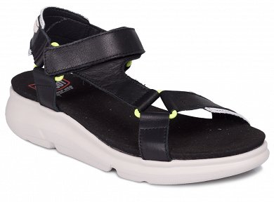 On Foot Sandalia Trabas Adorno Fluor 90017 Black