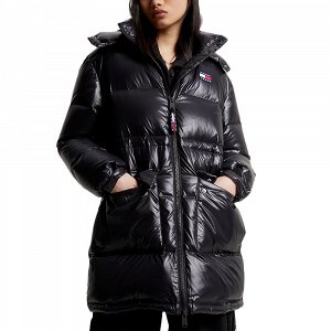Tommy Hilfiger Tjw Midi Alaska Puffer DW0DW16573 BDS Black