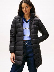 Tommy Hilfiger Essential Hooded Down Coat DW0DW18864 BDS Μαύρο