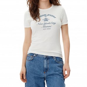 Tommy Hilfiger Γυναικείο T-Shirt DW0DW20323 YBH Εκρού