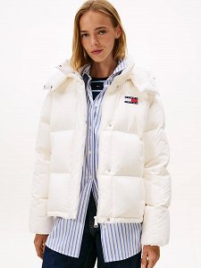 Tommy Hilfiger Alaska Grid Down Jacket DW0DW21623 YBH Λευκό