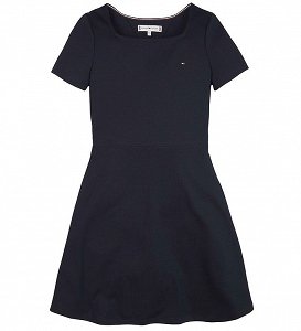 Tommy Hilfiger Punto Skater Dress KG0KG07192 DW5 Desert Sky