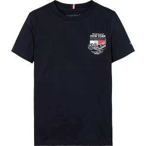 Tommy Hilfiger Finest Food Tee S/S KB0KB08931 DW5 Desert Sky Μπλε Σκούρο