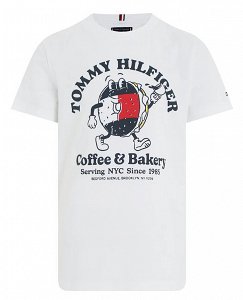 Tommy Hilfiger Bagels Tee S/S KB0KB08929s YBR White