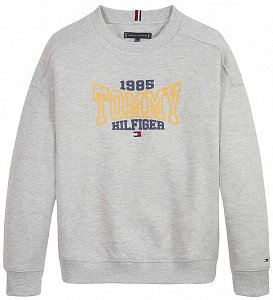 Tommy Hilfiger 1985 Varsity Sweatshirt KB0KB08301 PIN New Light Grey Heather