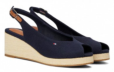 Tommy Hilfiger Flag Mid Wedge Espadrille FW0FW08595 DW5 Μπλε