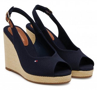 Tommy Hilfiger Flag High Wedge Espadrille FW0FW08597 DW6 Μπλε