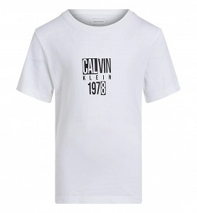Calvin Klein Παιδικό T-Shirt Για Αγόρια IB0IB02456 YAF Λευκό