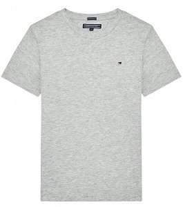 Tommy Hilfiger Boys Basic Cn Knit S/S KB0KB04140 004 Grey Heather