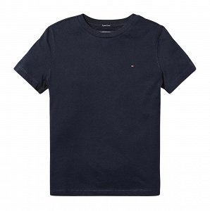 Tommy Hilfiger Boys Basic Cn Knit S/S KB0KB04140s 420 Sky Captain