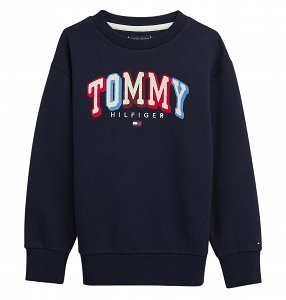 Tommy Hilfiger Kids Fun Varsity Sweatshirt KB0KB07785 DW5 Desert Sky