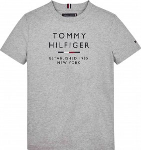 Tommy Hilfiger Th Logo Tee S/S KB0KB08027s P01 Light Grey