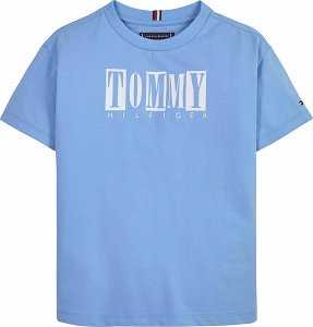 Tommy Hilfiger Kids Seasonal Tommy Logo Tee KB0KB08213 CY7 Skysail
