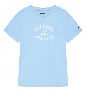 Tommy Hilfiger Monotype Flock Regular Tee KB0KB08658s C1Z Vessel Blue