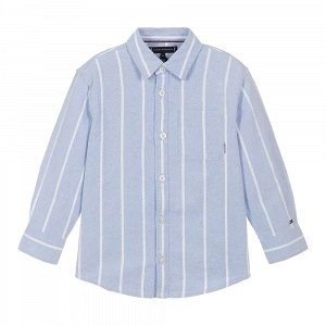 Tommy Hilfiger Kids Monotype Stripes Shirt KB0KB09081 C1Z Γαλάζιο