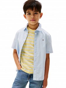 Tommy Hilfiger Παιδικό Πουκάμισο Για Αγόρια KB0KB09554 C10 Γαλάζιο