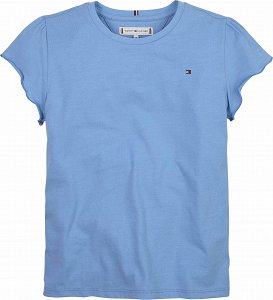 Tommy Hilfiger Kids Essential Ruffle Sleeve Top KG0KG07052s CY7 Skysail