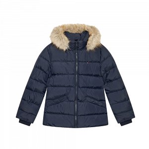 Tommy Hilfiger Essential Down FurHood Jacket KG0KG07399 DW5 Desert Sky