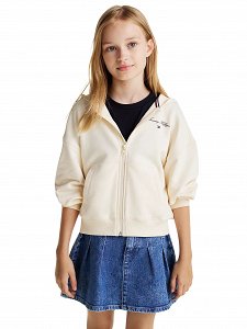 Tommy Hilfiger Kids Παιδική Ζακέτα Για Κορίτσια KG0KG08318 AEF Μπεζ