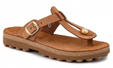 Fantasy Sandals Γυναικείο Δερμάτινο Πέδιλο Mirabella S9004 Capuccino