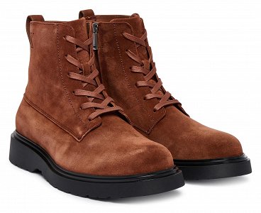 Calvin Klein Ανδρικό Δερμάτινο Μποτάκι YM0YM01371 0HD Καφέ