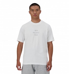 New Balance Ανδρικό T-Shirt Iconic Collegiate Graphic T-Shirt MT41519 Λευκό